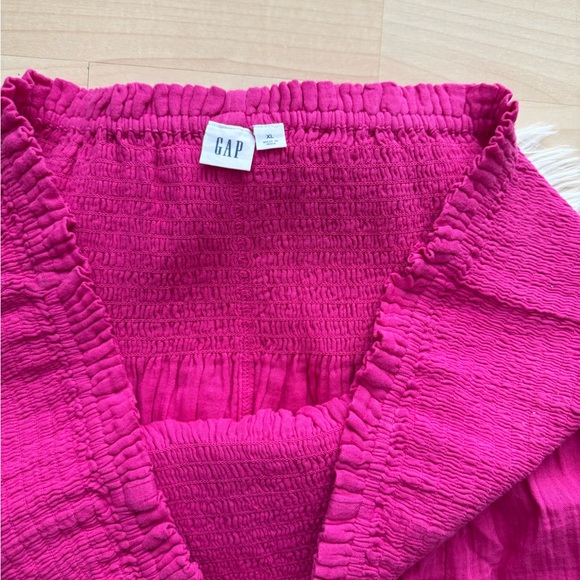Gap Fuschia Pull On Linen Blend Skirt XL - Picture 5 of 6